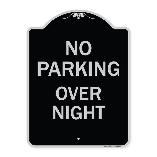 Signmission No Parking Overnight Parking Heavy-Gauge Aluminum Architectural Sign, 24" x 18", BS-1824-23680 A-DES-BS-1824-23680 - main